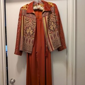 Zonda Nellis Orange Jacket & Pants Set, XS